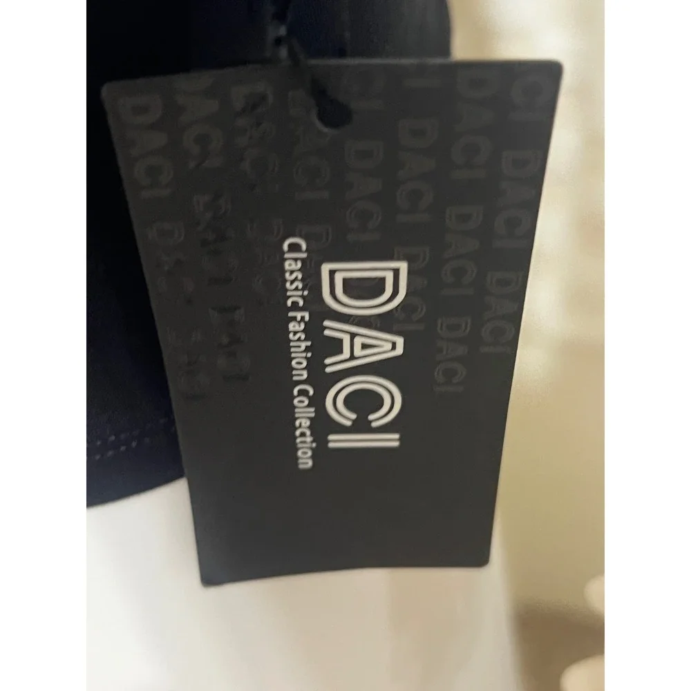 DACI Women QuarterZip Performance Pullover Polka Dot Long Sleeve Swim Top Medium